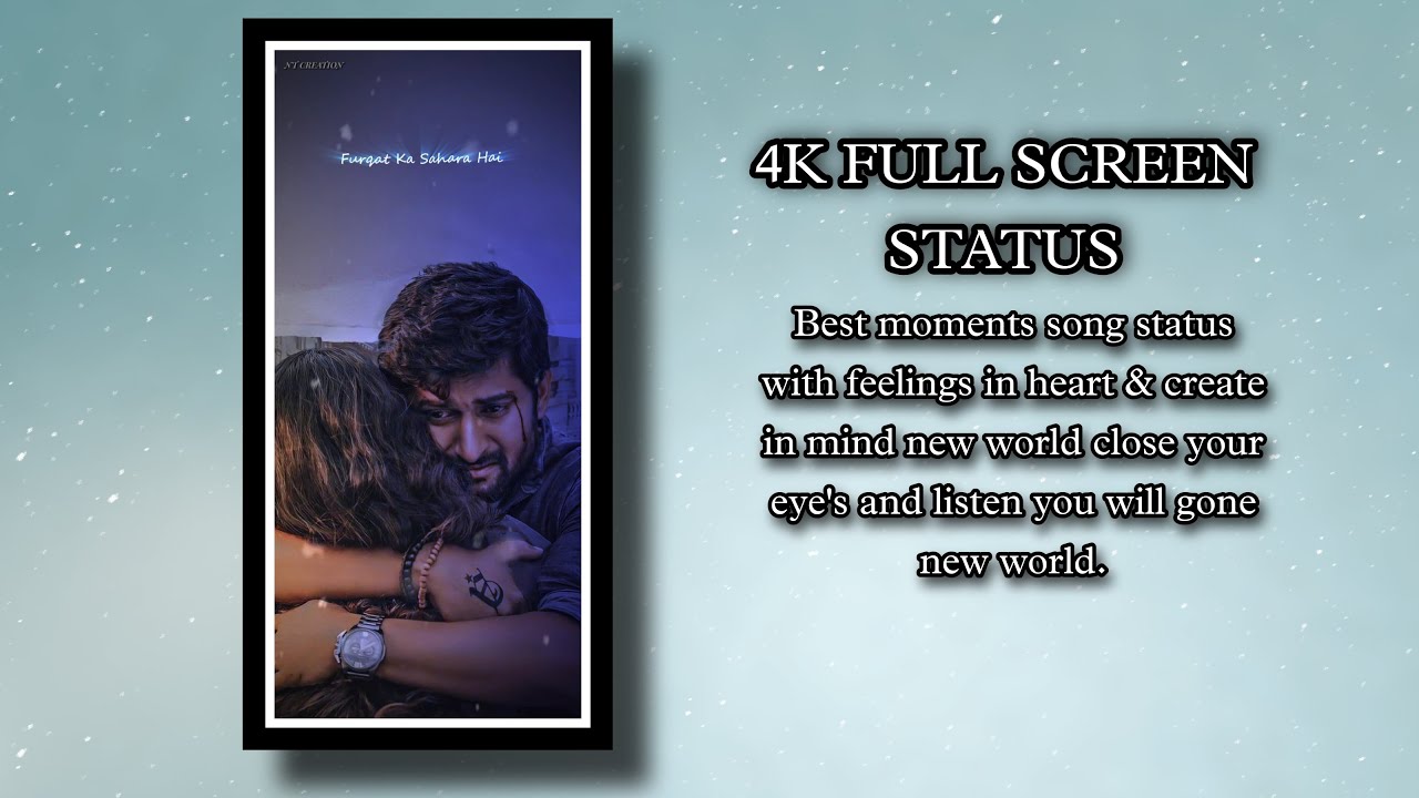 Bewajah nahi milna tera mera 4k full screen status heart touching & emotional.