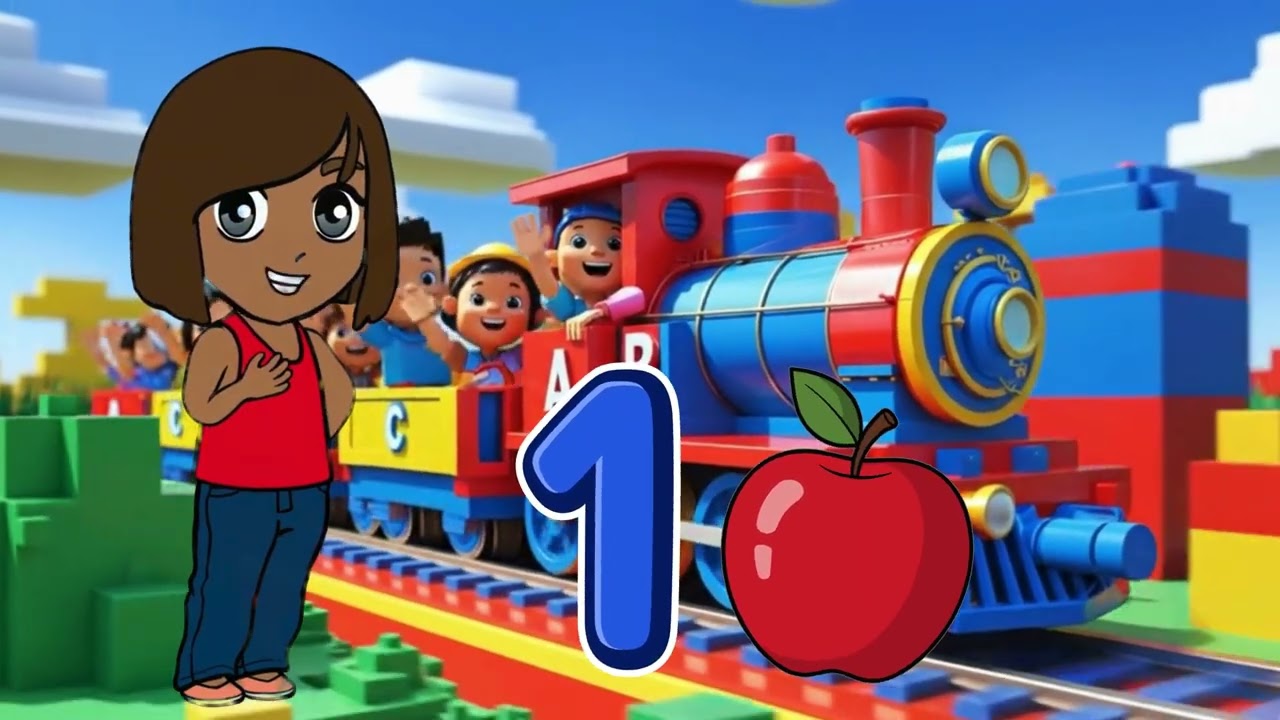 🔢 Number 1 – One Apple 🍎 | Numbers Train for Kids 🚂 | Learn Counting