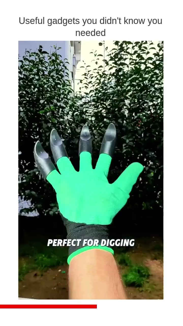 ⚙️ You need this! Product link in Bio These garden gloves with built-in clawed fingertips are