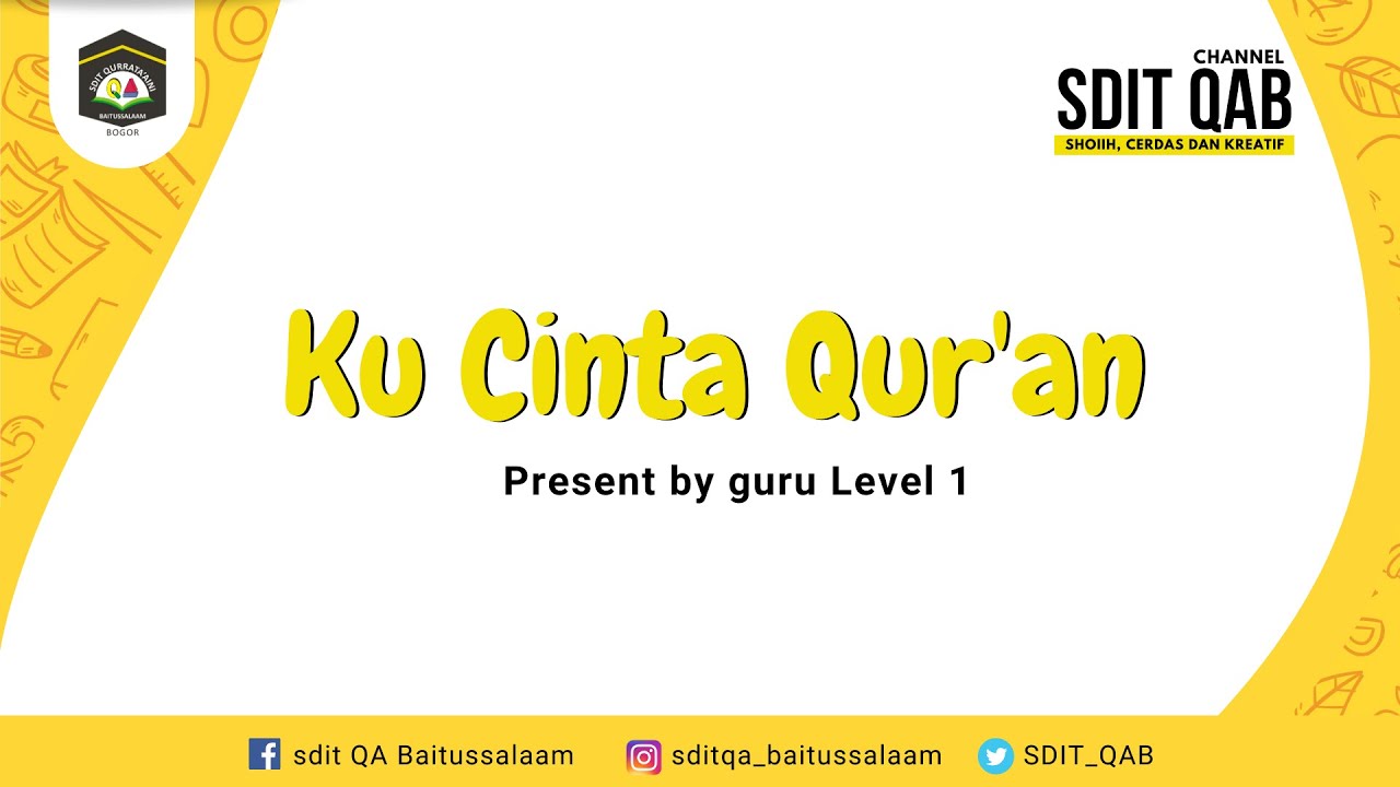 Ku Cinta Qur'an I Guru Level 1 - YouTube