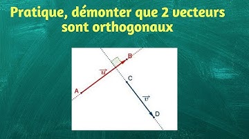 Démontrer que deux vecteurs sont orthogonaux ?