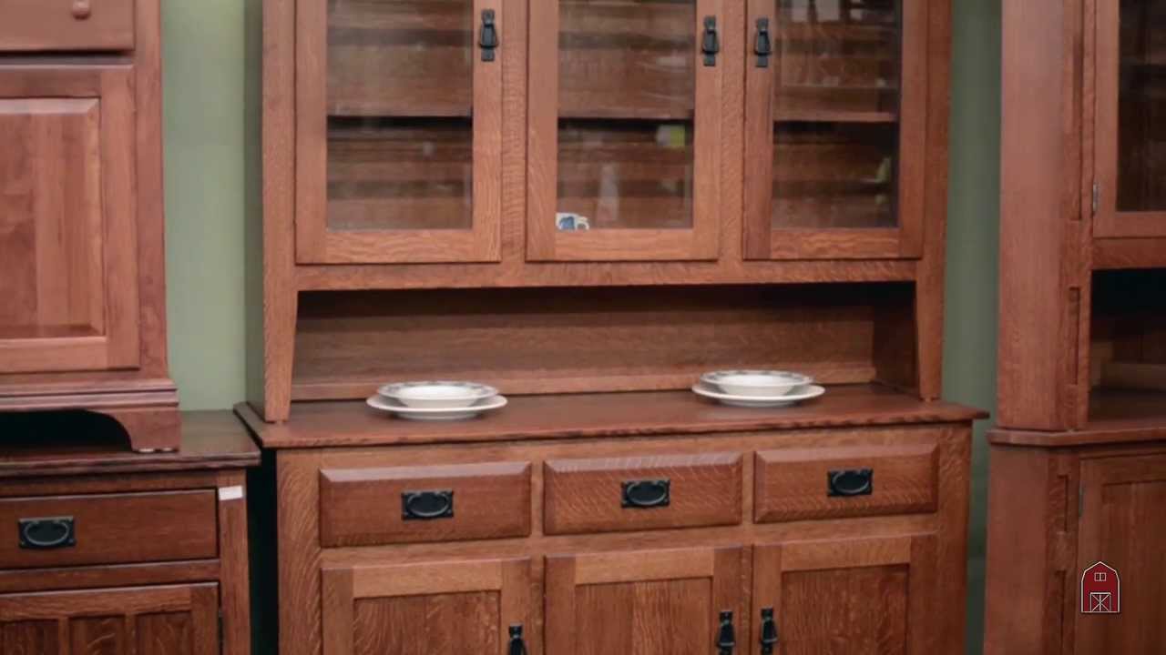 Barn Furniture Mission Oak China Cabinet Inspired By Stickley