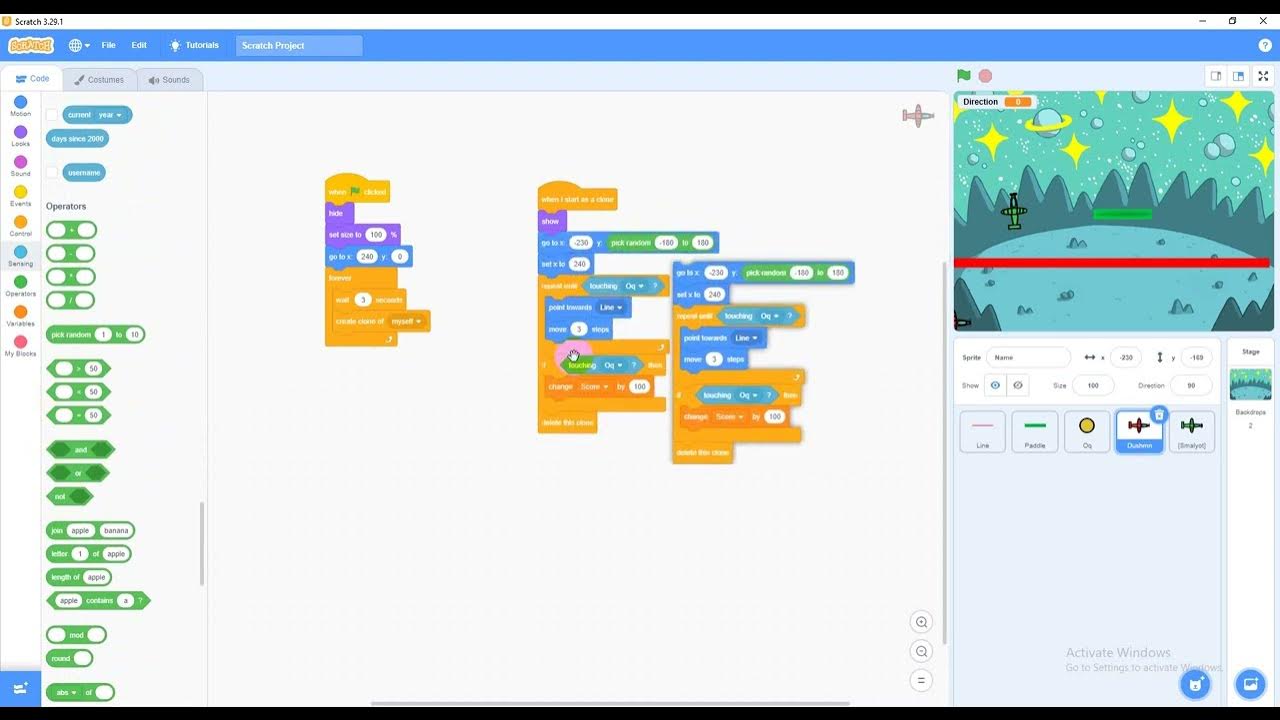 How to create a plane game in Scratch. Scratchda samalyot o'yinini