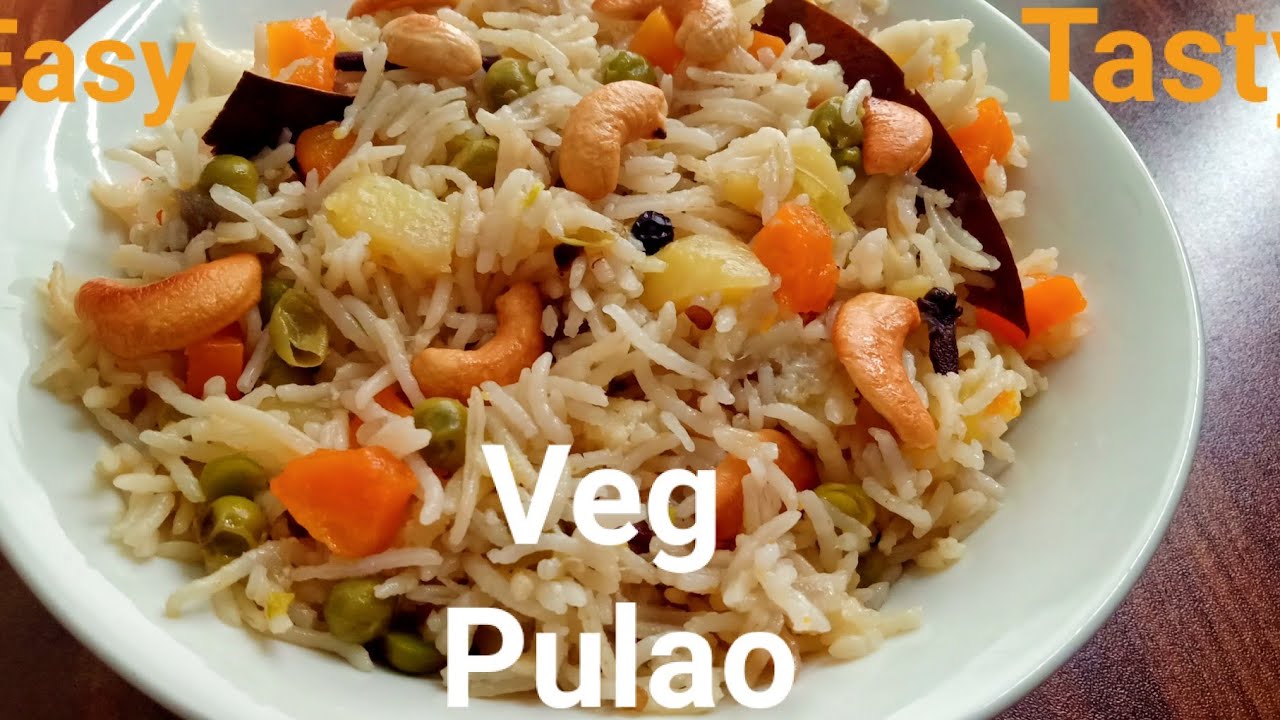 Vegetable Pulao Recipe Easy veg pulao in pressure cooker Easy Rice