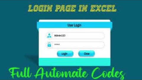 How to Create This Powerful Login Form in Excel using Excel VBA.