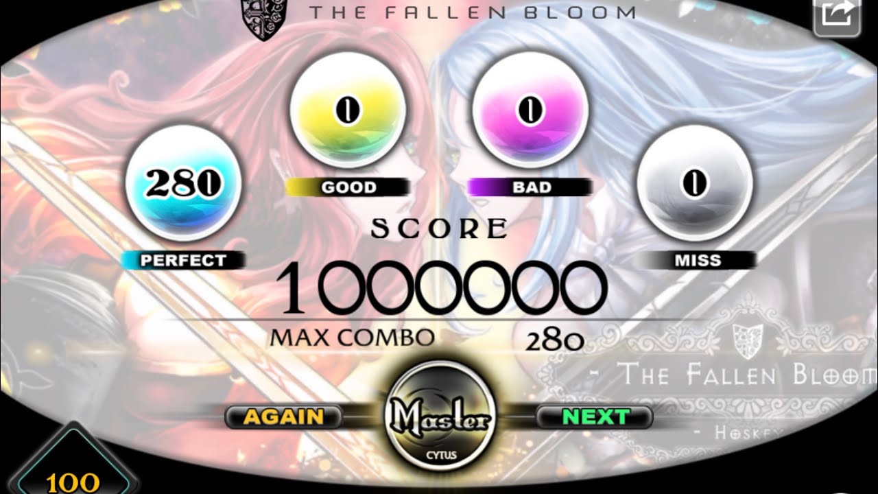 [Cytus] Chapter K: The Duel The Fallen Bloom Easy Million Master TP 100