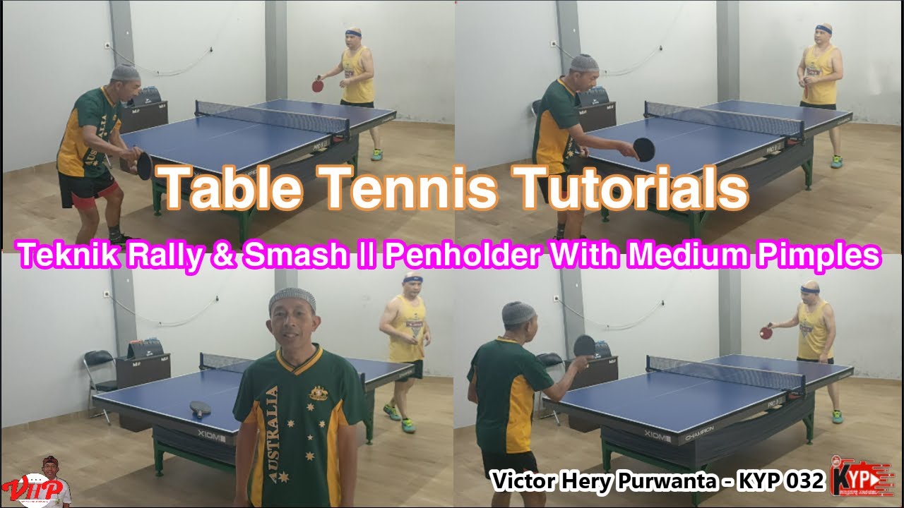 How to do Forehand Rally & Smash || Penholder Grip with Medium Pimples ...