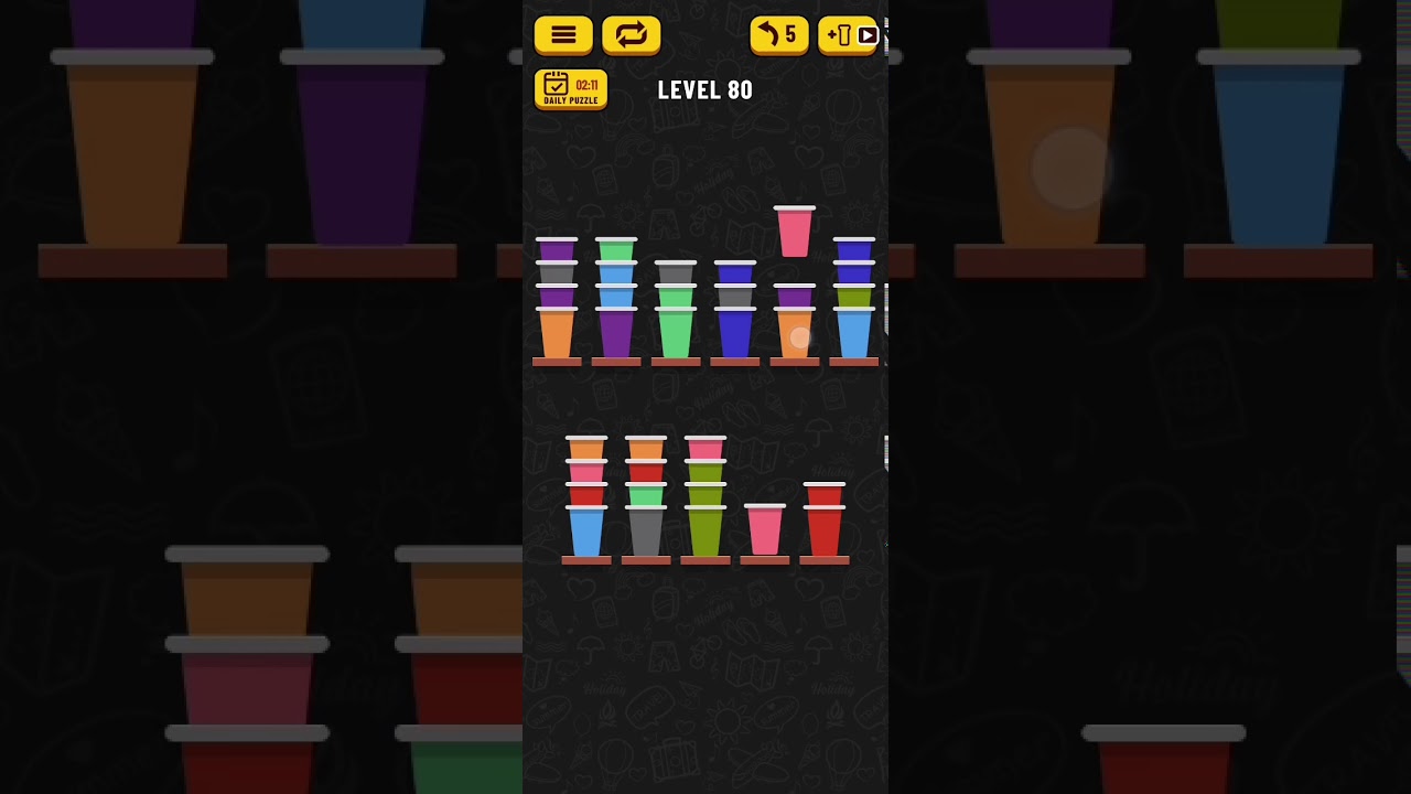 Cup Sort Puzzle Level 80 WalkThrough Solution Gameplay