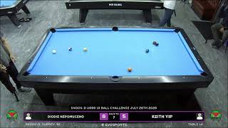 DIODIE NEPOMUCENO vs KEITH YIP - SNOOK-D - TABLE 14 | EvoSports