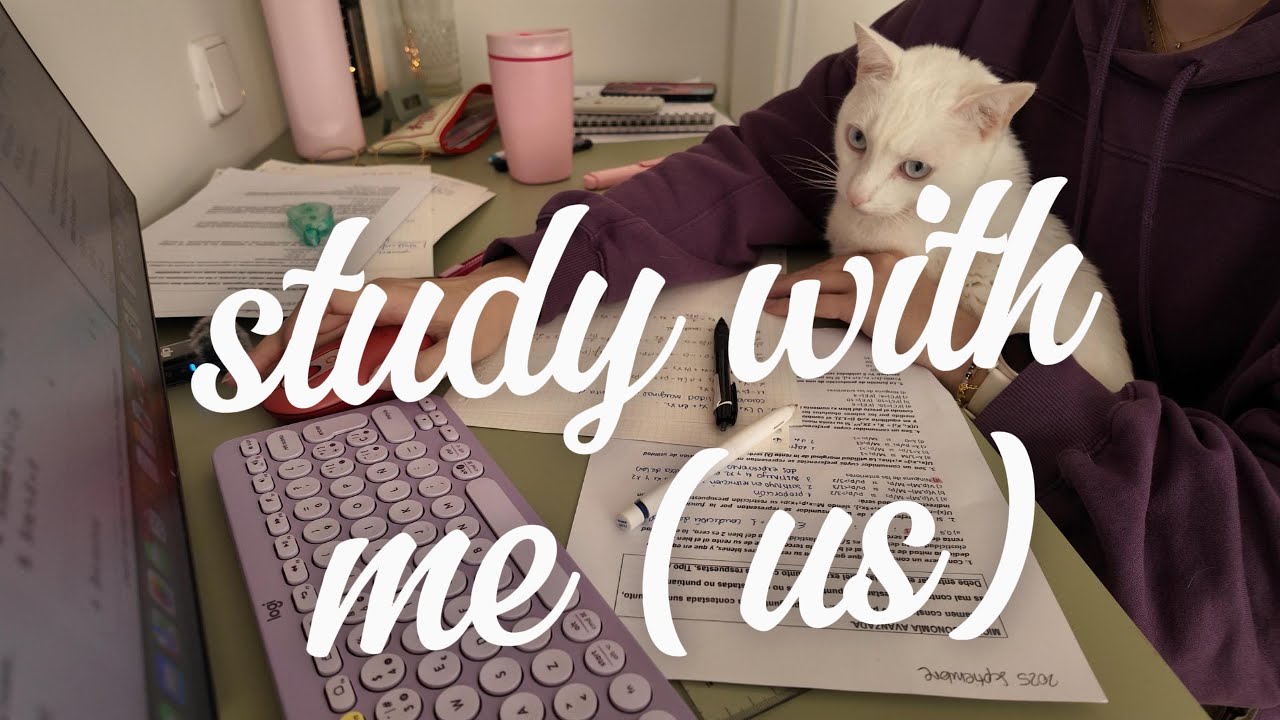 Study With Me and My Cat 🐱📖 | Soft Focus, No Pressure