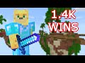 I Got 1.4K Wins In Cubecraft Eggwars! - Minecraft PS4 Servers!