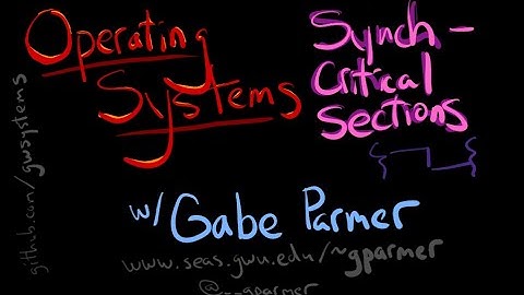 GWU OS: Synchronization - critical sections