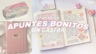 CÓMO HACER APUNTES BONITOS Y ORGANIZADOS *SIN GASTAR*📝🐑 | softly screenshot 3