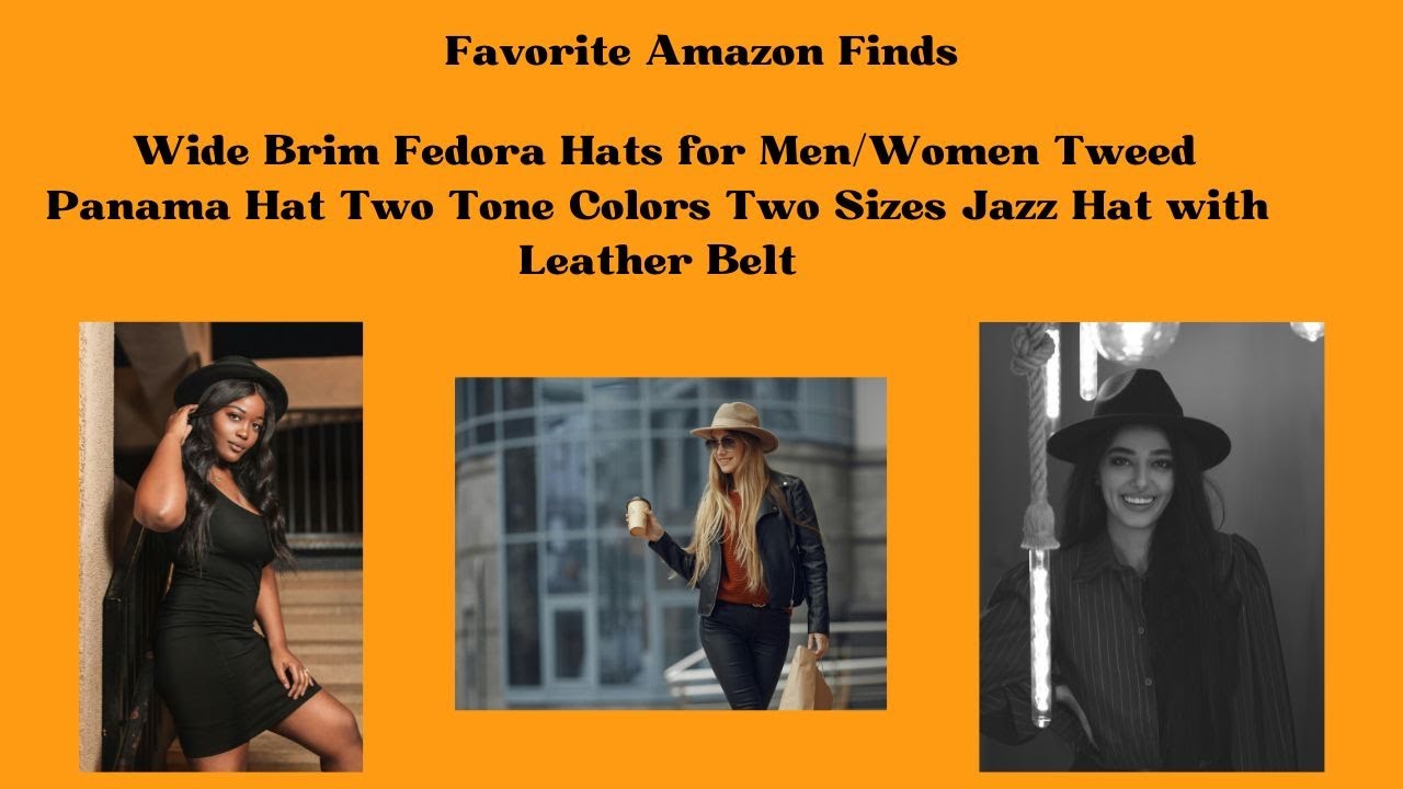 Favorite Amazon Finds / Wide Brim Fedora Hats for Men & Women / Click the link to shop