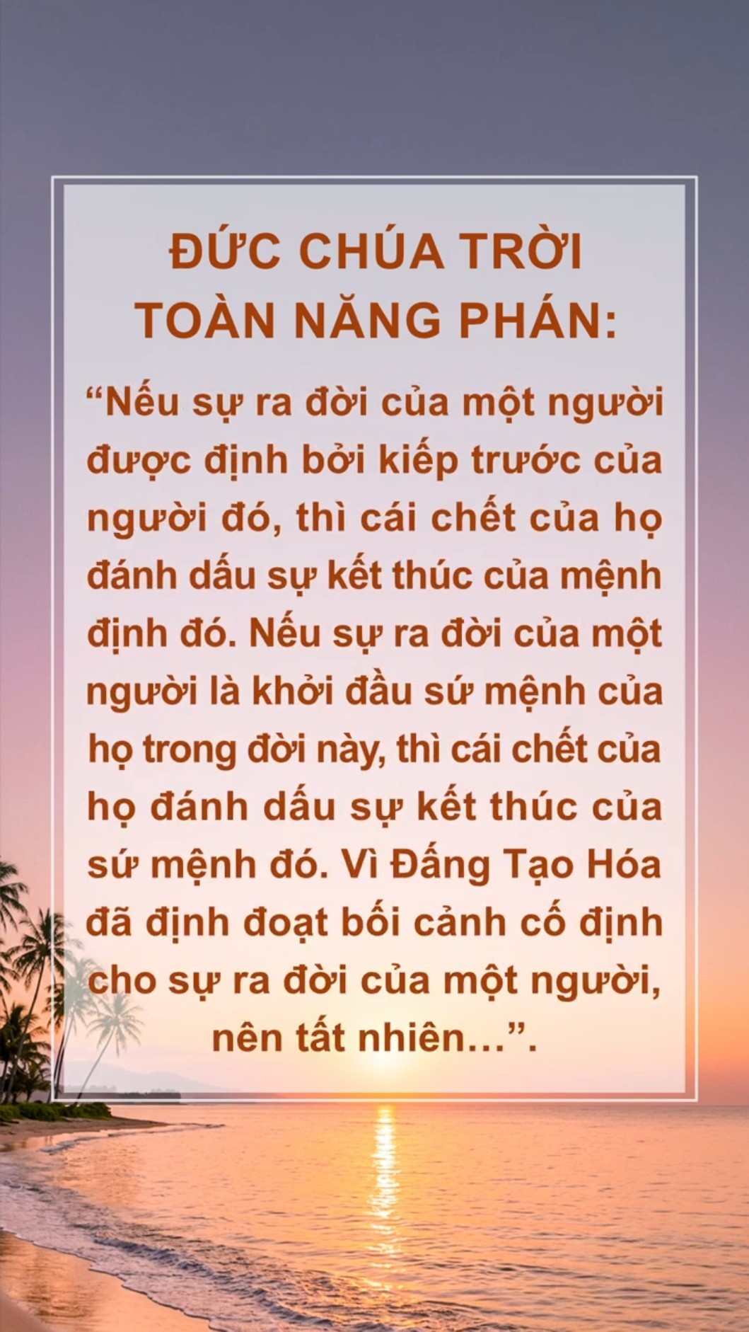 Đừng bỏ lỡ lời Đức Chúa Trời phán với chúng ta