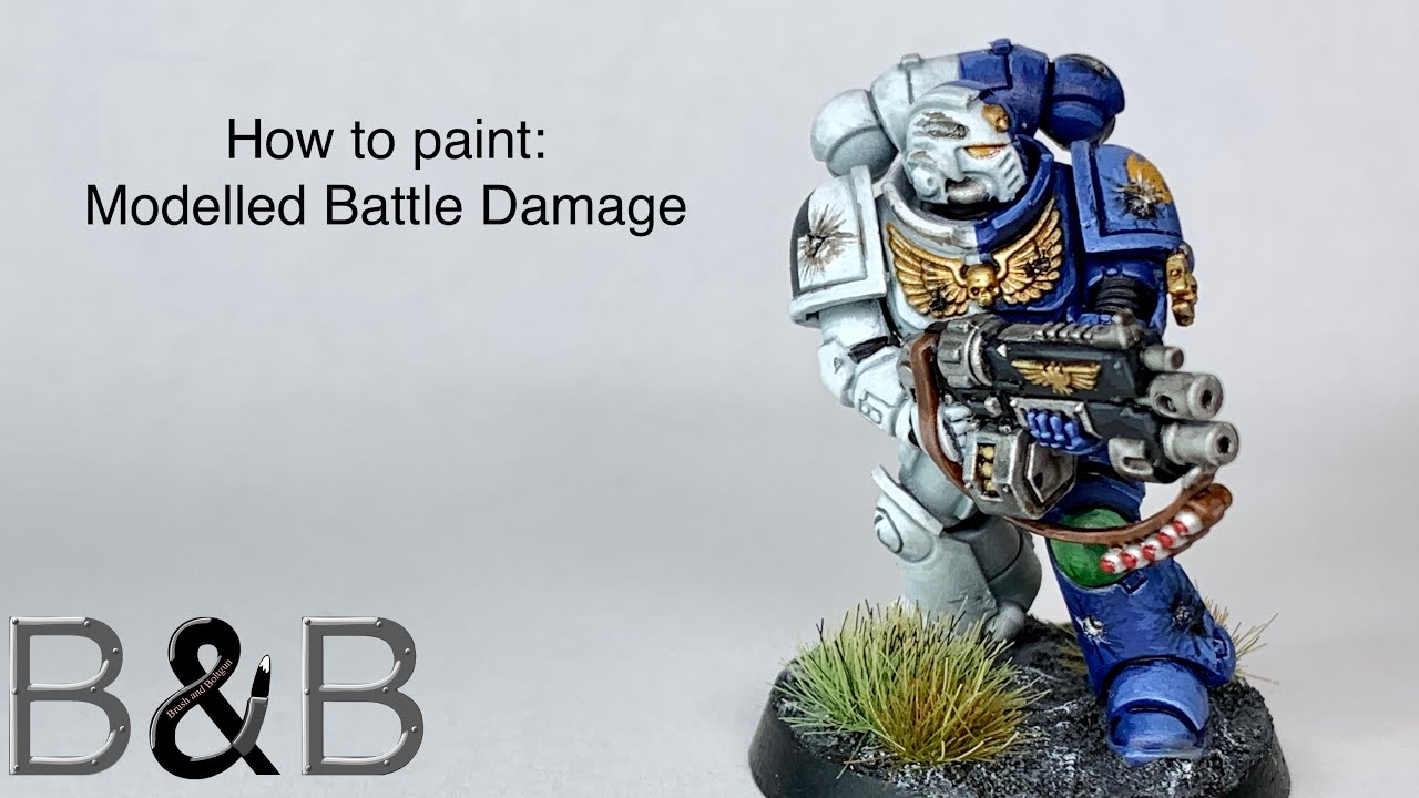 How to paint Modelled Battle Damage - YouTube
