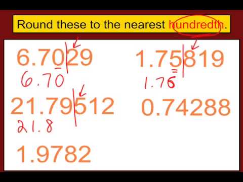 Rounding Decimals Chart