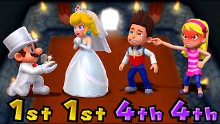 Mario Party 9 Minigames–The Most Intense 4-Player Battle Ever! Mario Vs Peach Vs Ryder Vs Katie 4K