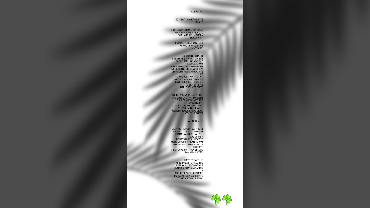 Luna Lola the moon wolf Chapter 3 part 1 credit:fictionme.com 