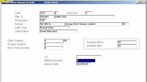 backorder release by order