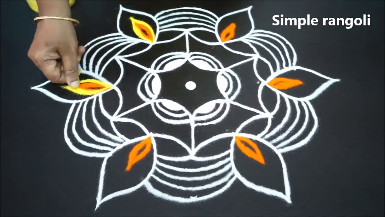 Six Deepam rangoli designs - Diwali deepam kolam 2018 - Simple muggulu ...