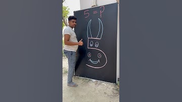 5 = COW Face || How to draw cow step to step tutorial drawing for 5 number #shorts #art #cow