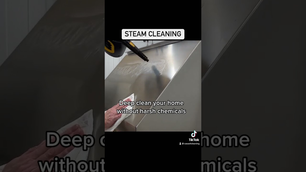 Using a steam cleaner for greasy buildup in the kitchen