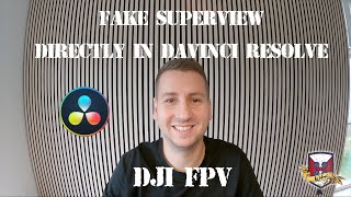 DJI FPV 4:3 image to 16:9 (fake) superview, directly in davinci resolve, how to
