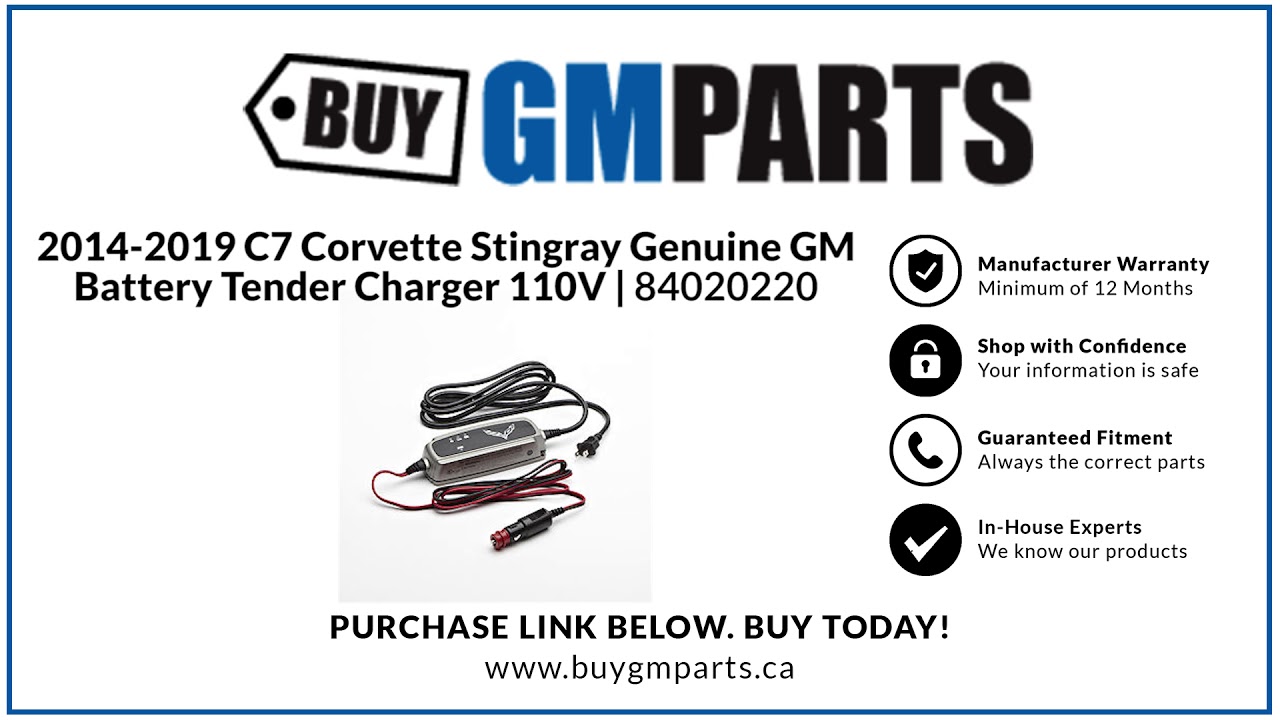 20142019 C7 Corvette Stingray Genuine GM Battery Tender Charger 110V