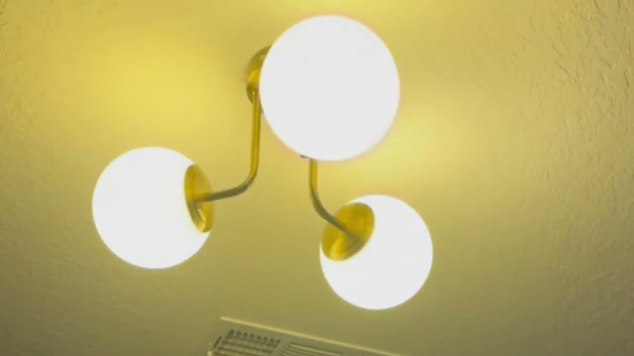 JERANDO 3-Light Frosted Globe Glass Ceiling Lights Review—Real Performance,No Sponsorships W8860