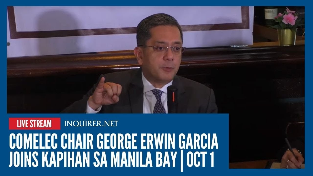 LIVE: Comelec chair George Erwin Garcia joins Kapihan sa Manila Bay | Oct 1