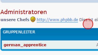 phpBB-Tutorial: die Gruppenbeschreibung ändern