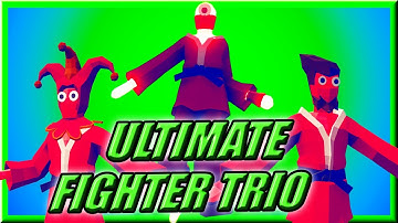 Ultimate Fighter Trio! The Master, The Kicker & The Puncher vs Every Unit + zombie TABS MOD GAMEPLAY