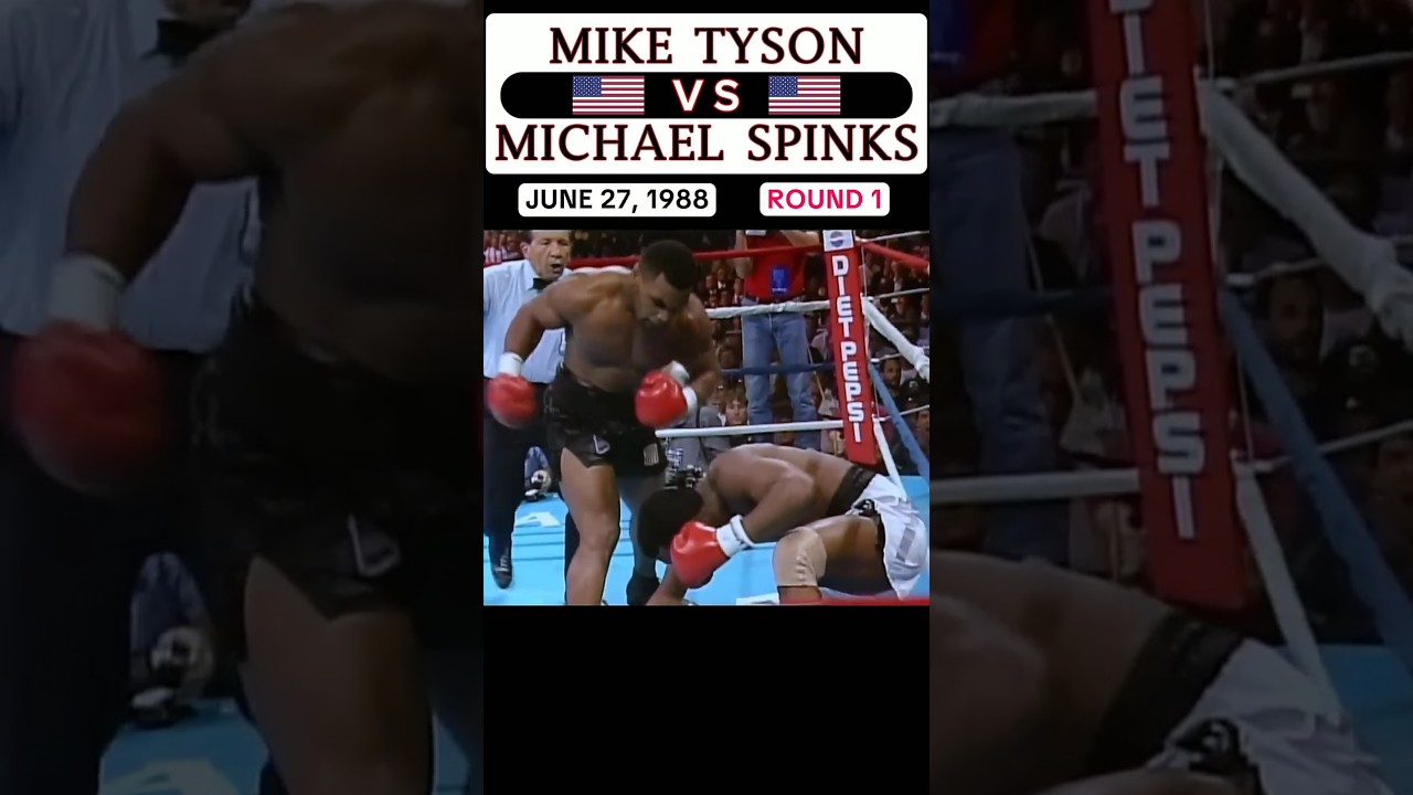 Mike Tyson 🇺🇸 VS 🇺🇸 Michael Spinks | June 27, 1988 | ROUND 1