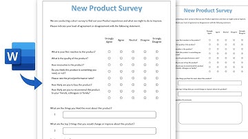 How to Create Survey Document in Ms Word | Mastering Surveys in Word 365: Boost Your Data Collection