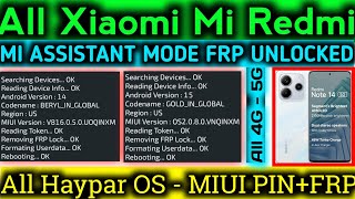 All Xiaomi Redmi Mi Pin Frp Unlocked 2025 All Xiaomi 4G 5G Pin Frp Remove