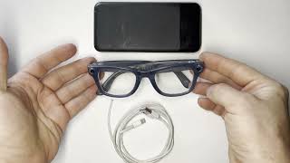 Makeshift Ray-Ban Meta smart-glasses charger.
