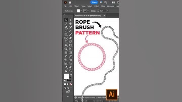 How to Make Rope Pattern Brush in Illustrator #shorts #rope #illustratortutorial