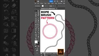 How to Make Rope Pattern Brush in Illustrator #shorts #rope #illustratortutorial
