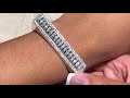 Open Cuff Diamond Bracelet 18k White Gold Women’s Jewelry - 51.5