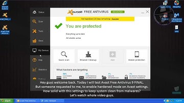 Avast Free Antivirus 9 FINAL (Modified setings) - Test with more links
