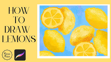 How to draw a lemon ~ Evolve Procreate Brush ~ How to draw lemons in Procreate