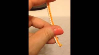 Visual Sample of a Triangle Style Boondoggle Keychain