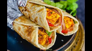 Paneer Kathi Roll (Paneer Frankie)- Delicious Indian Vegetarian Wrap