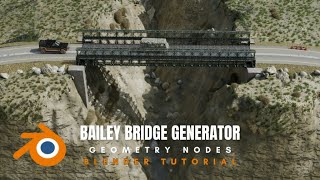 How to make Bailey Bridge with Geometry Nodes(Blender Tutorial)