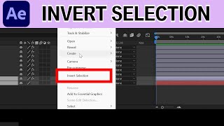 Invert Selection - Adobe After Effects Tutorial