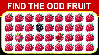 Find the ODD One Out - Fruit Edition | find the odd emoji | Easy, Medium, Hard  Levels | Emoji Quiz