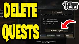 How To Delete Quests In The Forge