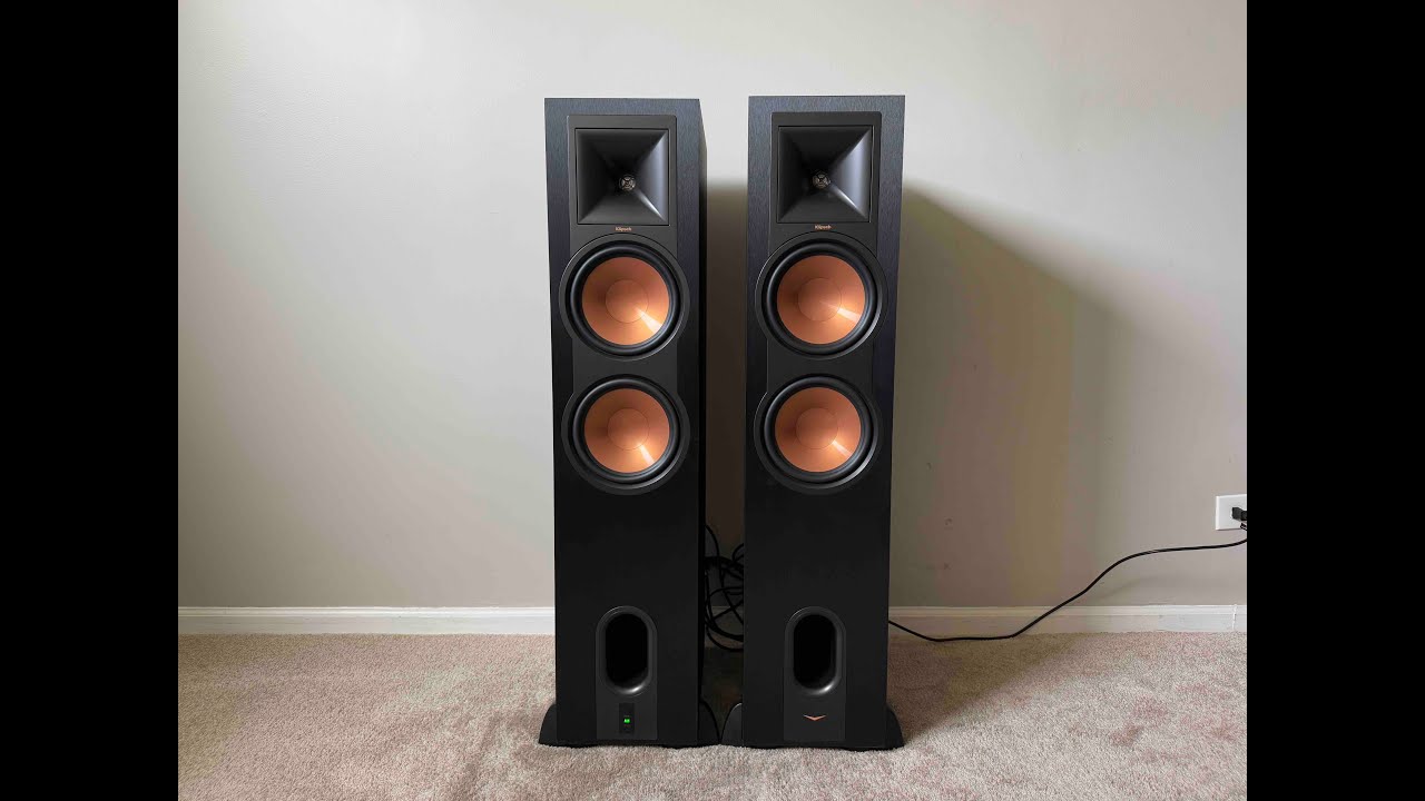 Klipsch R-28PF Reference Series Home Tower Floor Standing Powered Speakers with Bluetooth