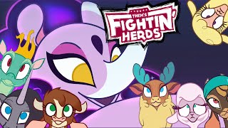 Them's Fightin' Herds - Nidra (All Level Supers, Every Character Level 3 K.O., No HUD).